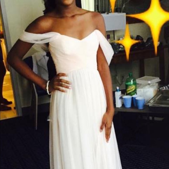 Amsale bridesmaid gown, color is Bellini - Picture 6 of 6